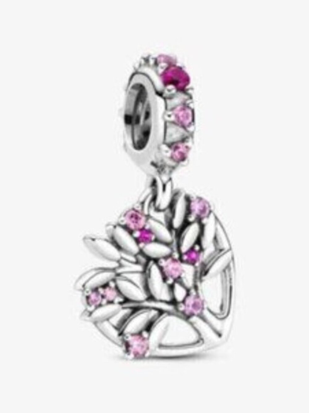 Pandora Pink Heart Family Tree Dangle Charm